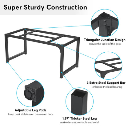 Tribesigns Large Office Desk Computer Table Study Writing Desk Workstation for Home Office Modern Computer Desk