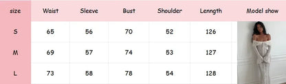 White Sexy Lace Flare Sleeve Dress Off Shoulder Slim Maxi Dresses Women 2024 Female Hollow Out Mermaid Floor Length Elegant Robe