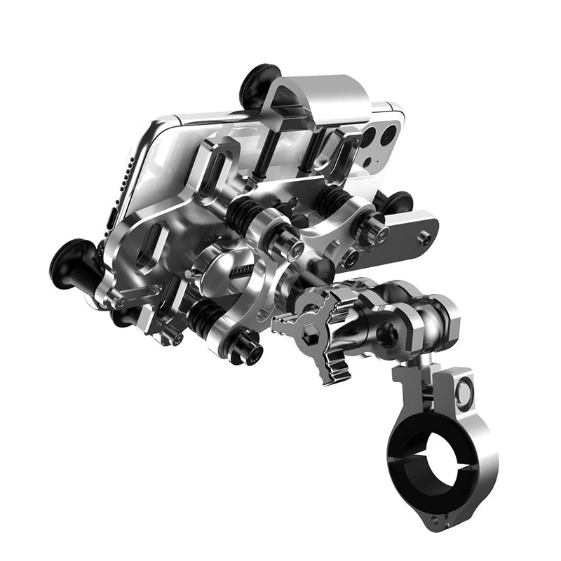 Motorcycle Phone Holder High Quality Alloy Motorcycle Electric Bike Mobile Phone Holder With Dampener Motos Navigation Bracket