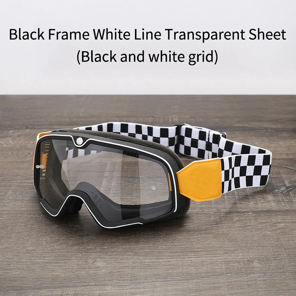 NEWEST Motorcycle Retro Goggles Skiing Glasses Outdoors Motocross Sunglasses Helmet Riding Racing Cafe Racing Mountain Bike ATV