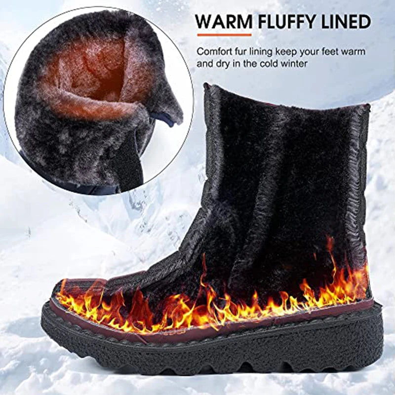 Snow Women's Boots Platform Women Booties Waterproof Shoes Women 2025 Trend Ankle Boots Soft Botas Mujer Women's Winter Boots