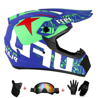 Youth Motorcycle Helmet Children Off Road Capacete Dirt Bike Downhill ATV DH Go-kart Cross DOT Approval Mountain Bike For Kids