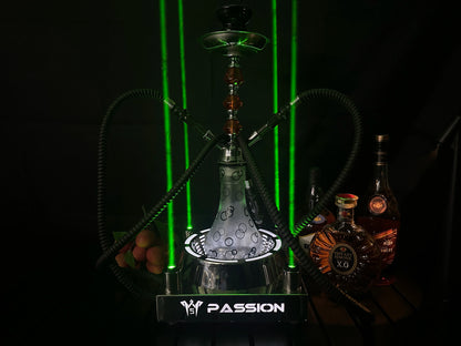 LED Smoking Table Lamp with Laser Light & Charging Base for Hookah Portable Neon Smoke Glow Lamp for Bar Party Laser Effects