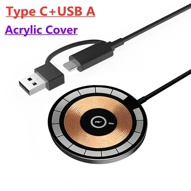 100W Magnetic Wireless Charger Pad Phone Chargers For iPhone 15 14 13 Pro Max Airpods Portable Magsafe PD Fast Charging Station