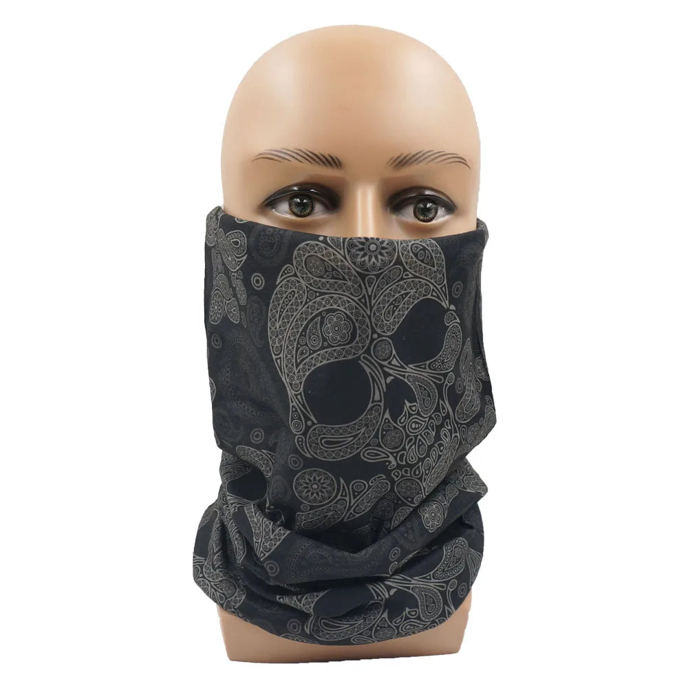 Dark Color Tube Neckchief Outdoor Sports Hair Neck Bandana Gaiter Black Grey Cycling Scarf Hiking Running Headband Men Face Mask