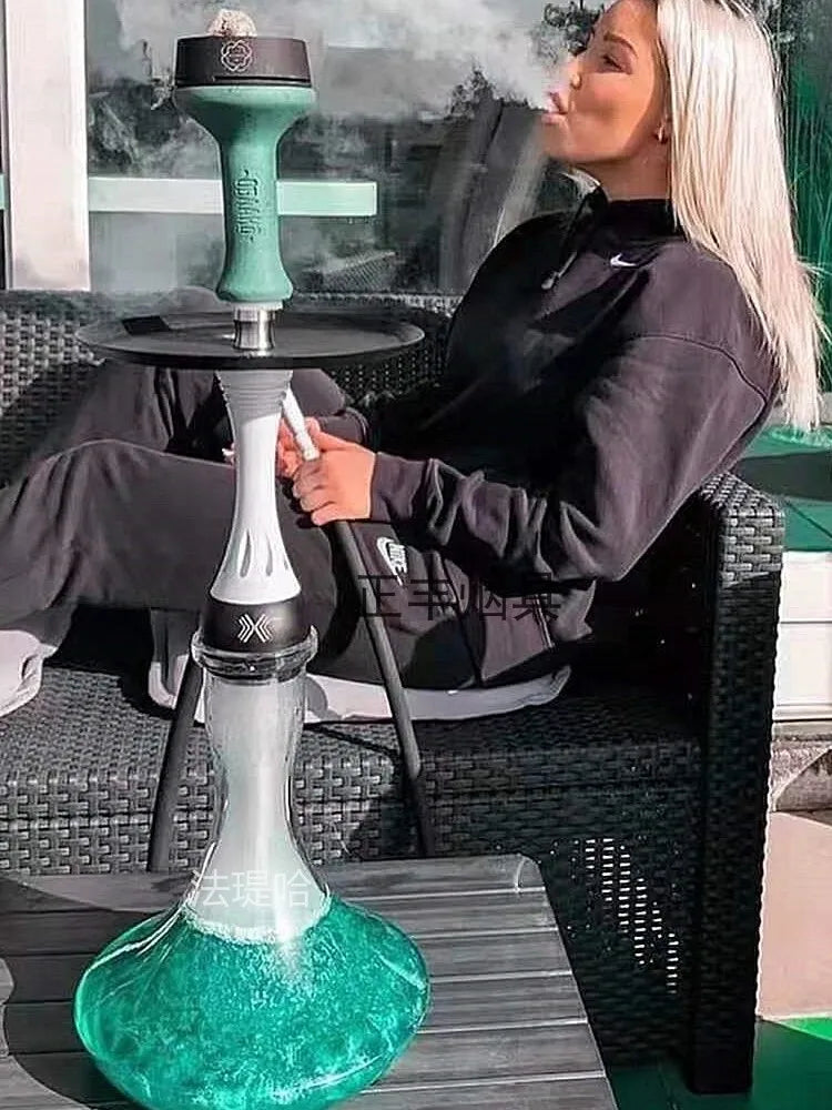Shisha Hookah Alpha X Kappa Set with Glass Bottle Arabian Shisha Hookah Set