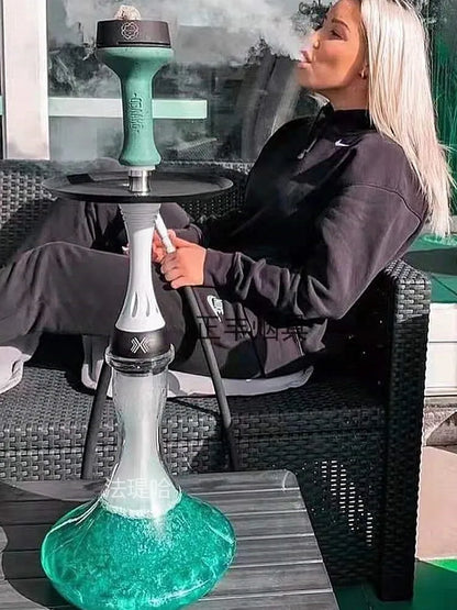 Shisha Hookah Alpha X Kappa Set with Glass Bottle Arabian Shisha Hookah Set