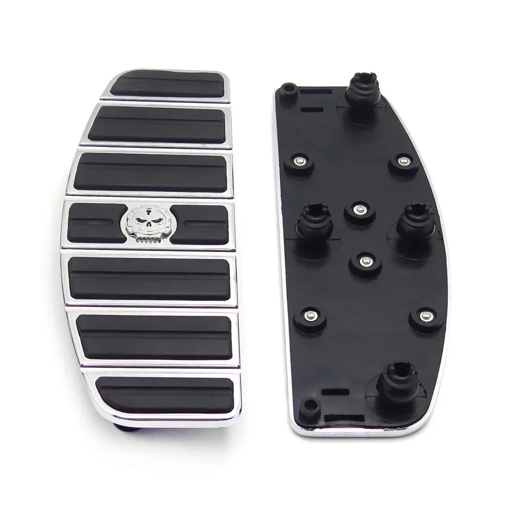Skull Zombie Rider Motorcycle Footboard Insert Kit For 1980-Up Harley Davidson TOURING FLHT FLT FLTR FLHR FLHS SOFTAIL FLSTN