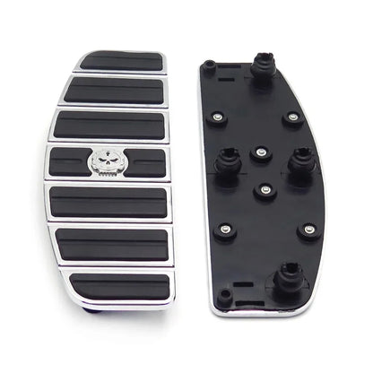 Skull Zombie Rider Motorcycle Footboard Insert Kit For 1980-Up Harley Davidson TOURING FLHT FLT FLTR FLHR FLHS SOFTAIL FLSTN