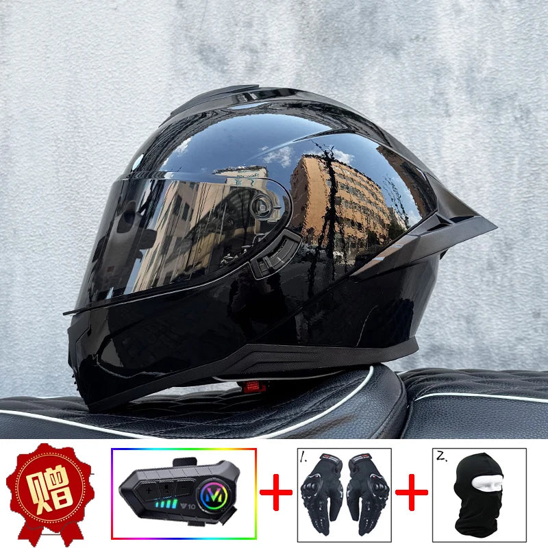 LVS motorcycle helmet men's and women's full face helmet double lens racing helmet DOT certification casco moto