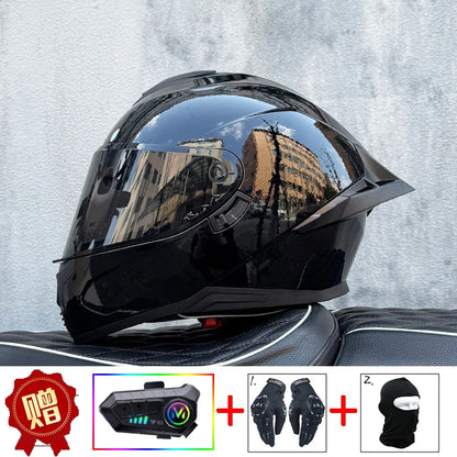 LVS motorcycle helmet men's and women's full face helmet double lens racing helmet DOT certification casco moto