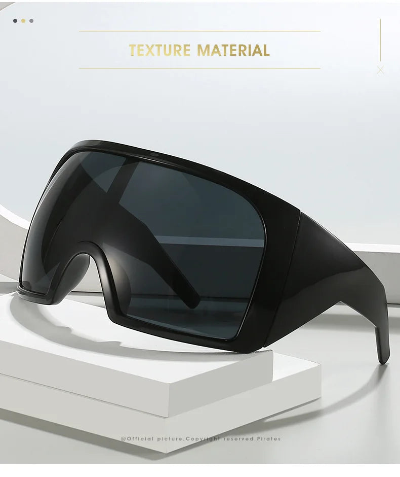 Oversized Sunglasses Men Wrap Anti Wind Personal Large Shades Futuristic Fashion Future Shield Uv400 Cycling Motorcycle