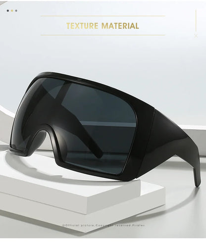 Oversized Sunglasses Men Wrap Anti Wind Personal Large Shades Futuristic Fashion Future Shield Uv400 Cycling Motorcycle