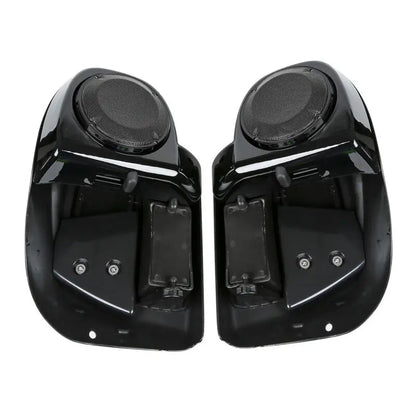 Motorcycle Lower Vented Leg Fairing + 6.5" Speakers W/ Grills For Harley Touring Electra Glide Road King Street Glide 2014-2024