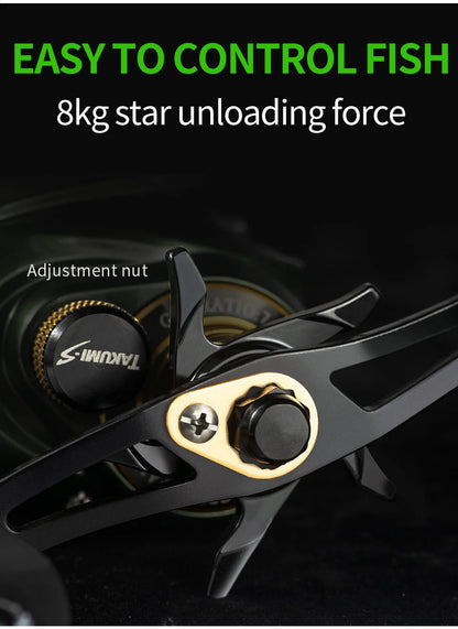 LINNHUE Baitcasting Fishing Reel Micro Fish WK1000 Reel Max Drag 8kg Gear Ratio 7.2:1 Fishing Reel Goods Accessorie