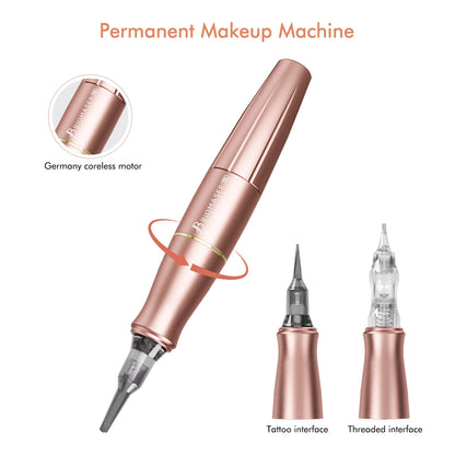 Biomaser P90 Permanent Makeup Tattoo Machine Pen Set Universal Cartridge Needle Dermografo Rotary Pen For Training Eyebrow