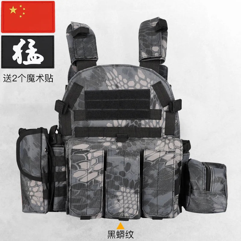 Nylon Tactical Vest Body Armor Hunting Carrier Airsoft Accessories CS Combat MOLLE Camo Military Army Vest for Outdoor Hunting