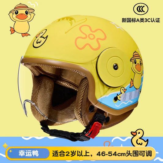 Children's Four Seasons Helmet New National Standard Class A 3C Certification Cartoon Electric Vehicle Helmet Motorcy Casco Moto