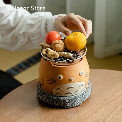 Japanese Charcoal Fire Stove Can Dry-fire Coarse Pottery Anti-scalding Side Handle Kettle Household Tea Stove Charcoal Grill
