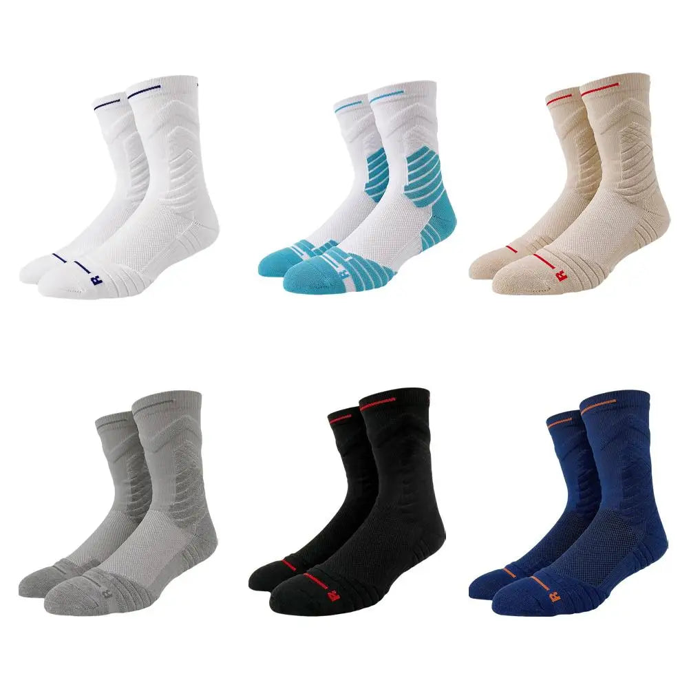 Bullfight 2.0 Men's High-top Sports Towel Basketball Socks Bottom Practical Professional Long-tube Mid-tube Elite Thick Running
