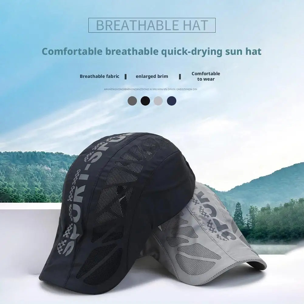 Sport Cap Lightweight Breathable Quick Dry Mesh Stead Hat With Adjustable Fit For Men Women Baseball Hat Golf Driving Cycling