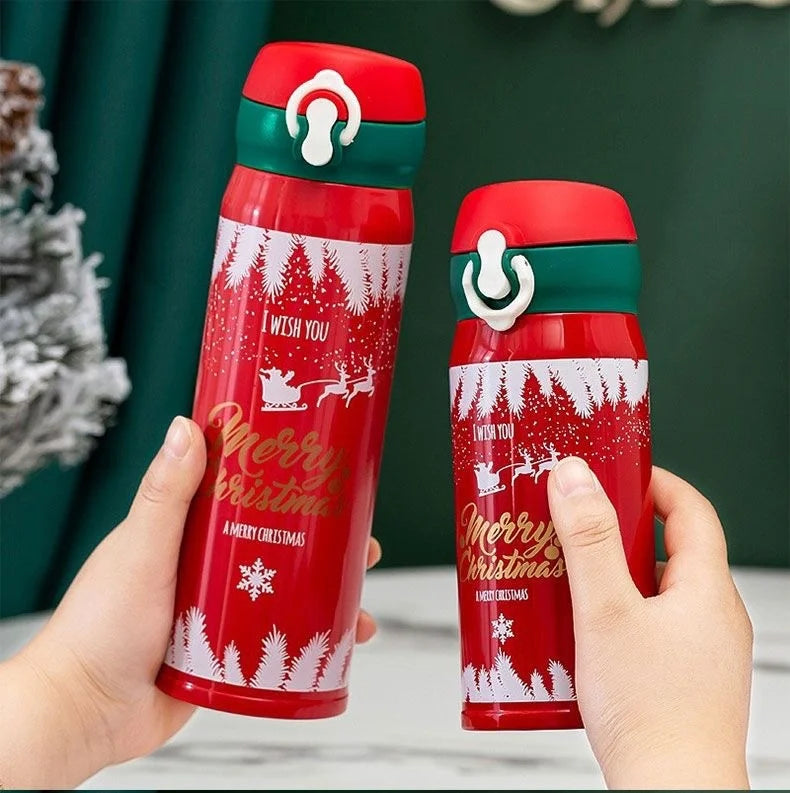 Hot 304 Stainless Steel Christmas and New Year Gift Bouncing Insulated Cup, Creative Water Cup, Internet Famous Minimalist Cup L
