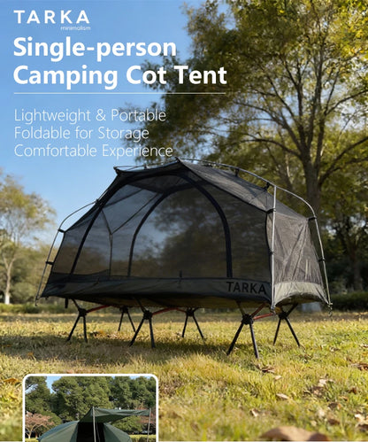 Single Person Camping Cot Tent Portable Sleeping Tent for Hiking Picnic with Mosquito Net Outdoor Survival Gear