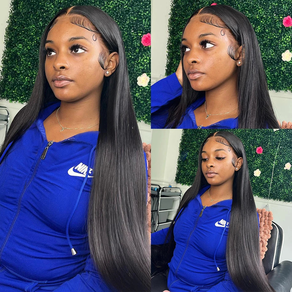 180D 13X4 Straight Lace Front Wigs Straight Human Hair Wigs For Women Human Lace Wigs Brazilian Lace Wigs Straight Frontal Wigs