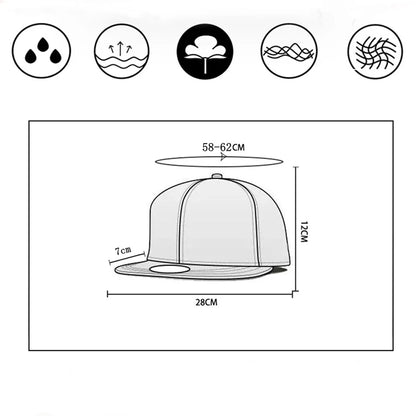 Fashionable Adult Hip-hop Cap Adjustable Flat-brimmed Cap  Basketball Baseball Cap Outdoor Adult Casual Sports Sun Hat