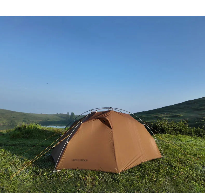3F UL GEAR Taiji 1 Tent Outdoor Camping 1 Person Tent Ultralight 15D Nylon Tent Waterproof Hiking Mountaineering