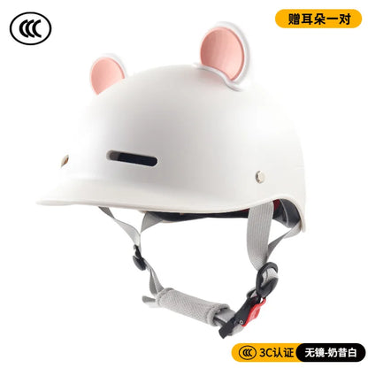Cartoon Motorcycle Helmet Cute Half Helmet Unisex Sports Cycling Safety Helmet Summer Sun Protection Casco Moto Capacete