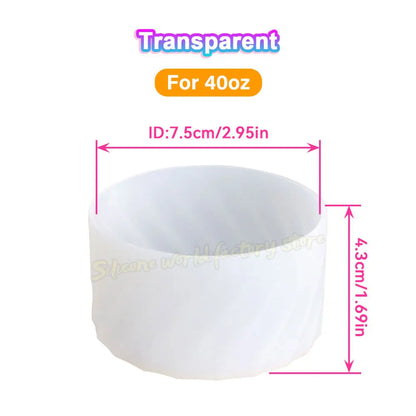 SW 40oz/30oz Silicone Cup Bottom Cover for Stanley Adventure Quencher Tumbler for IceFlow Flip Straw Water Bottle Sleeve 7.5/7CM