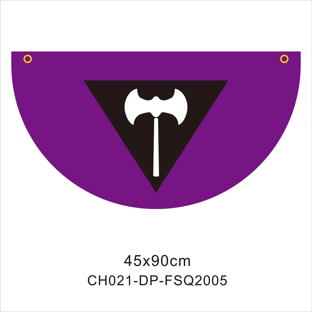45*90cm Rainbow Flag Fan Shaped Gay  Semicircle LGBT Pride Lesbian Bisexual Transgender Pansexual Asexual Banner