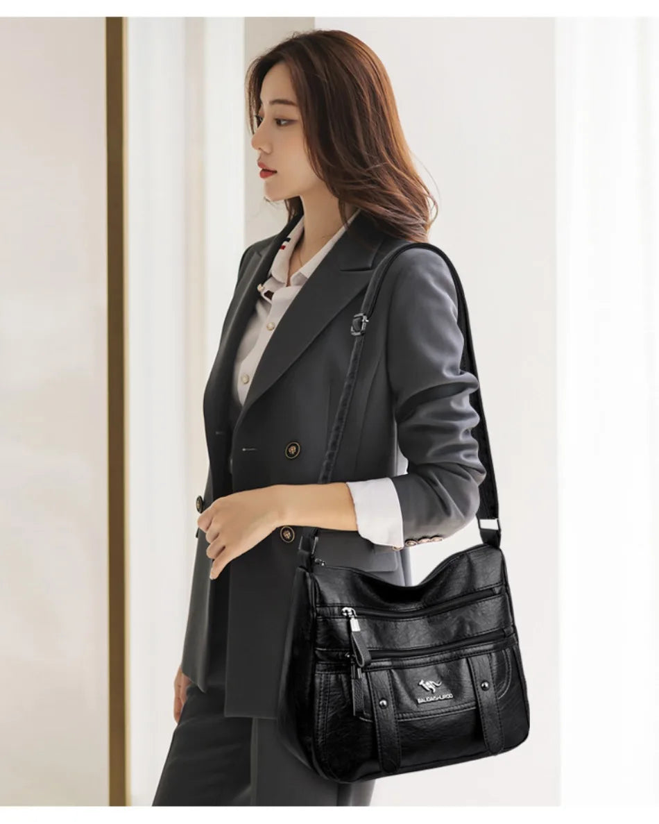 High Quality Pu Leather Messenger Crossbody Bags for Women Luxury Designer Hand Bags Purses Ladies Shoulder Bags Sac A Mian 2025