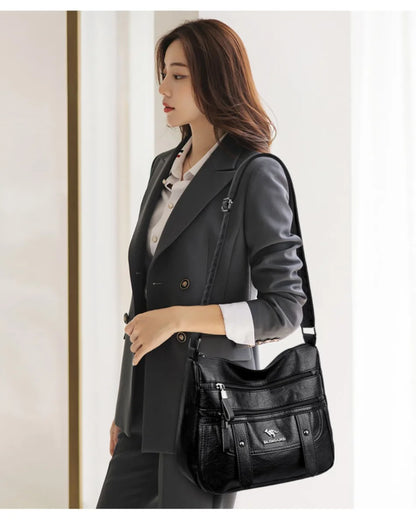 High Quality Pu Leather Messenger Crossbody Bags for Women Luxury Designer Hand Bags Purses Ladies Shoulder Bags Sac A Mian 2025
