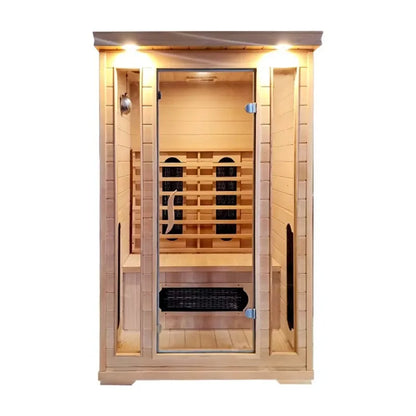 Customization High Quality Home Family Sauna Room Solid Wood Electric Steam Control Panel Optional Customization for 2 People