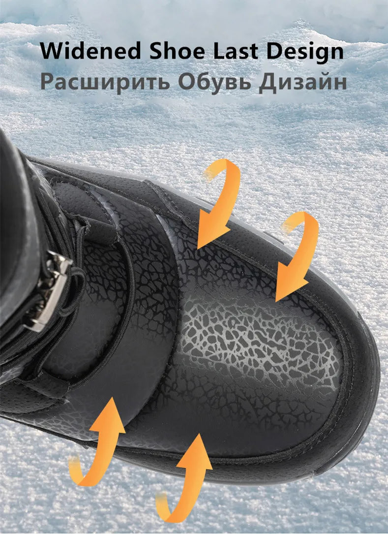 New Warm Plush Women's Snow Boots Fashion Outdoor Women Boots Platform Anti-Slip Hiking Boots Waterproof Winter Warm Ankle Boots