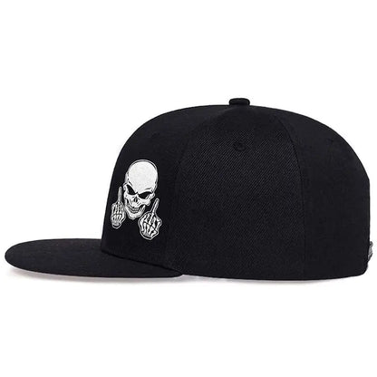 Unisex Skeleton Finger Embroidery Hip-hop Hats Spring Autumn Outdoor Adjustable Casual Baseball Caps Men Women Sunscreen Hat