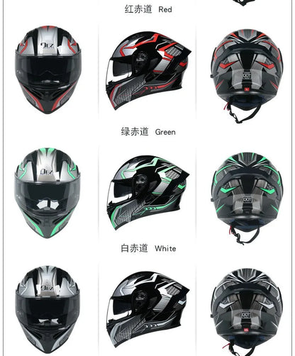 Motorcycle Helmet Full Face Racing Motorbike Helmet with Double Sun Visor Women Man Flip Up Moto Helmets Capacete De Moto