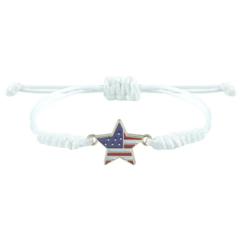 New stylish alloy USA Independence Day Bracelet USA Flag Election Holiday Party Honoring patriotism Bracelet accessories for men