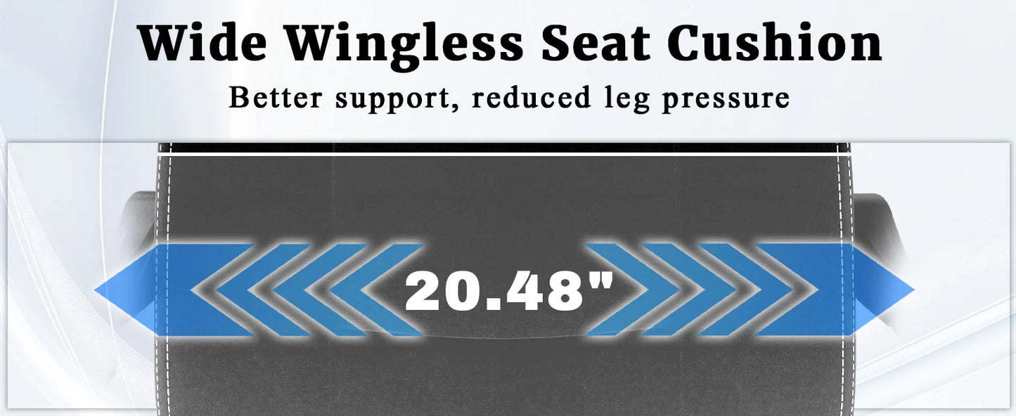 Ergonomic Gaming Chair, Electronic Gaming Chair With Massage Lumbar Support And Foot Pedals, Fabric Computer Chair
