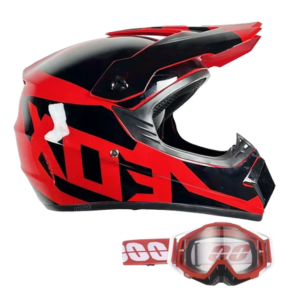 Kids Karting & Youth Dirt Bike Helmets + Goggles DOT Certified Enhanced Protection
