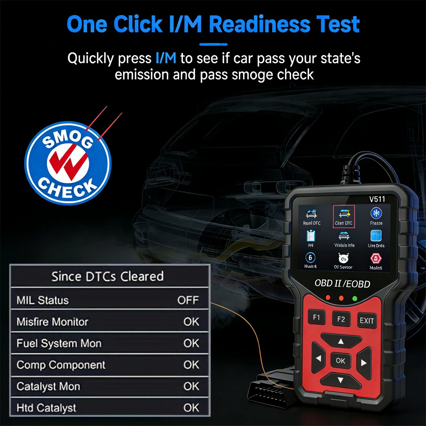 2025 New Model, Supports 8 Languages, Professional Obd2 Car Diagnostic Tool, Direct Sales from the Manufacturer, V511 Professional Code Reader and Scan Tool, Clears Fault Codes, Real-Time Data Stream, Enhanced Engine Fault Co