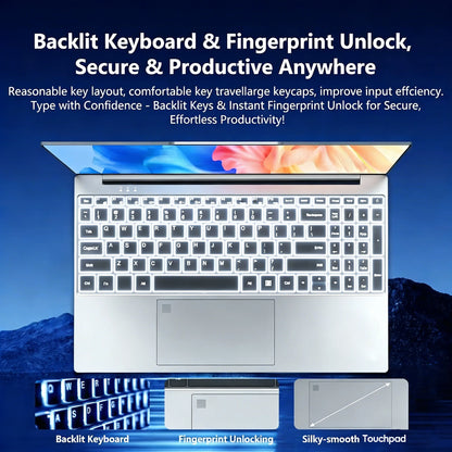 15 inch Windows 11 Pro Laptops Intel Core i9-9900 16GB RAM 1TB SSD Office Gamer Study notebook Computer PC