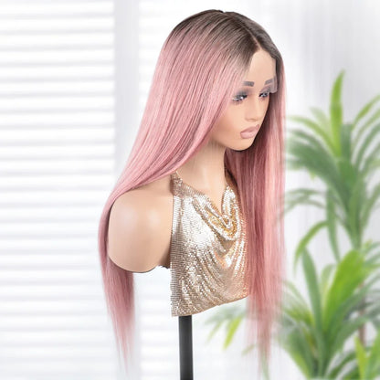 Sleek Straight Lace Front Wigs 13x6x1 Lace Part Human Hair Wig For Women Transparent Lace Highlight Blonde Big Sale Remy Hair