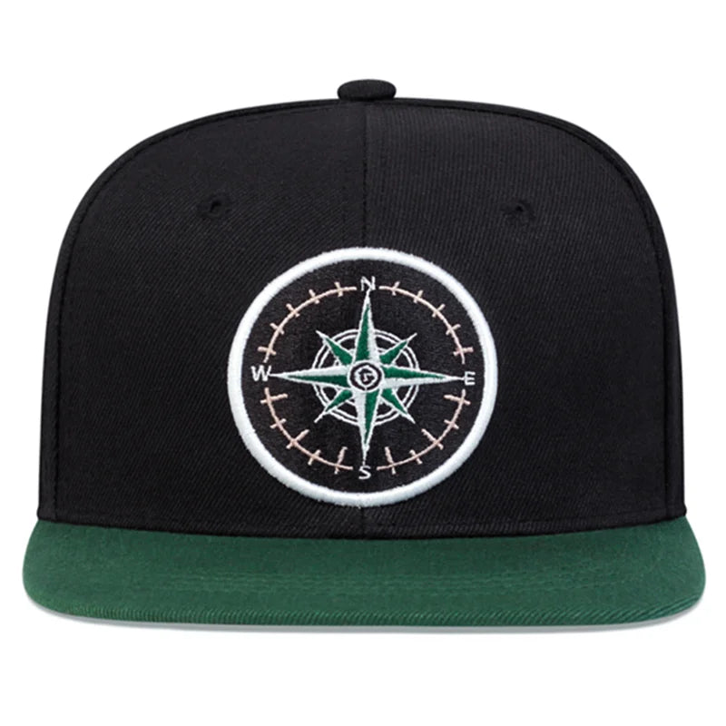 1piece Unisex Compass Embroidery Hip Hop Hat Outdoor Adjustable Sunscreen Leisure Hat Spring Summer Travel Tourism Vacation