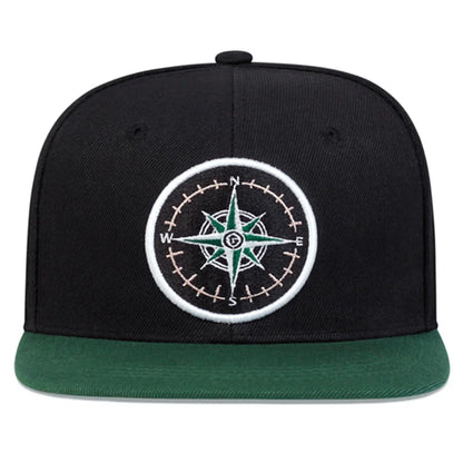 1piece Unisex Compass Embroidery Hip Hop Hat Outdoor Adjustable Sunscreen Leisure Hat Spring Summer Travel Tourism Vacation