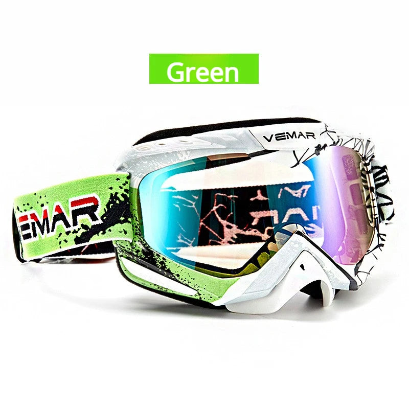 VEMAR Detachable Motorcycle Helmet Goggles Cycling Glasses Man Windproof Dust-proof Motocross Face Mask Goggles Glasses Block UV