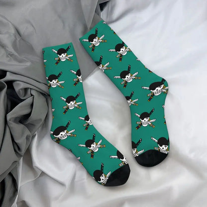Fashion Men's Socks Harajuku Tony Tony Choppers Sock Luffys Zoros Trafalgar Law Anime Women's Socks Spring Summer Autumn Winter