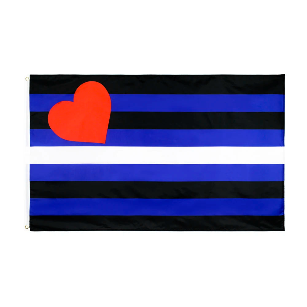 FLAGLINK 90X150cm LGBTQIA LGBT Rainbow Gay Leather Pride Flag For Decoration